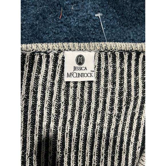 Jessica McClintock XL Zip-Up Sweater Oversized Relaxed Fit cozy comfy Knit Y2K - Picture 3 of 7